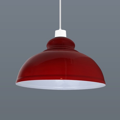Industrial Ceiling Pendant Light Shades Retro Style Curvy Dome Shape lamp Shade - Picture 42 of 141
