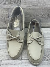 Sebago Docksides Portland White Leather Boat Shoe Loafer Women  s Size 7