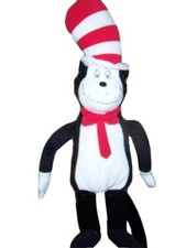 Kohls Cares For Kids Dr Seuss The Cat in the Hat White Black Velour Soft Plush