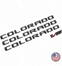 4x 21+ Chevy Colorado V6 Fender & Tailgate Matte Black Badge Logo Emblem Truck