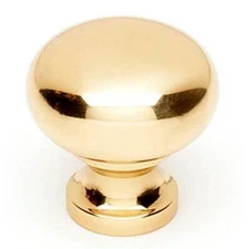 Alno A1066-PB/NL 3/4" Knob Unlacquered Brass