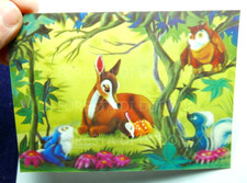VINTAGE 3D STEREO LENTICULAR POSTCARD WALT DISNEY TOPPAR BAMBI
