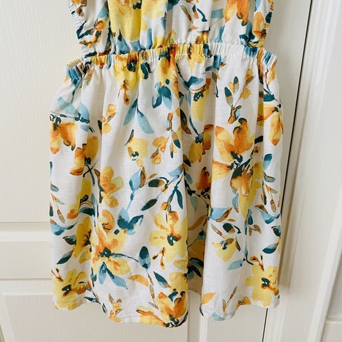 NWOT Gap Kids Linen Cotton Summer Floral Print Cutout Dress size 14-16 - Picture 9 of 12