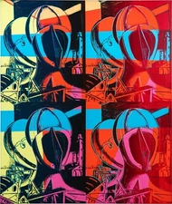 ANDY WARHOL Art Poster or Rolled Canvas Print "Two Sisters" (After Chirico)