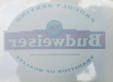 NOS Vintage Budweiser Sticker Anheuser Busch Brewing Company 9x6 St. Louis MO