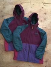 Lot 2 Retro Youth LL Bean Mountain Parka Hooded Jacket Coat Boys L Color Block