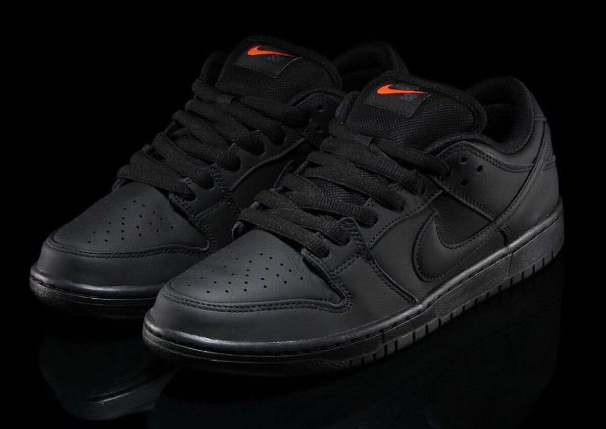 SB Dunk Low Pro Triple Black. Orange label. Mens size 9.5 | eBay SB Dunk Low Pro Triple Black. Orange label. Mens size 9.5 | eBay