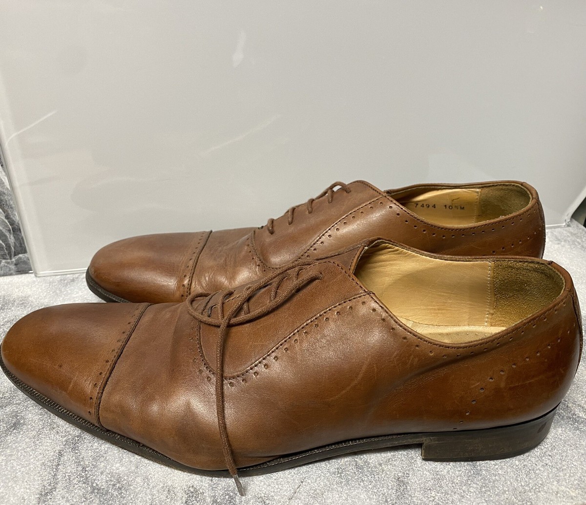 Mercanti Fiorentini Brown Leather Oxford Men display picture 3
