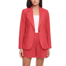 Express Women's Linen Blend Blazer Size Small Pink