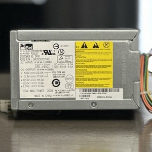 AcBel PC6037 300W ATX Desktop PC Power Supply P/N: CN-OXW599-74431 -Tested