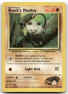 Brock's Mankey 67/132 Gym Heroes Common Unlimited