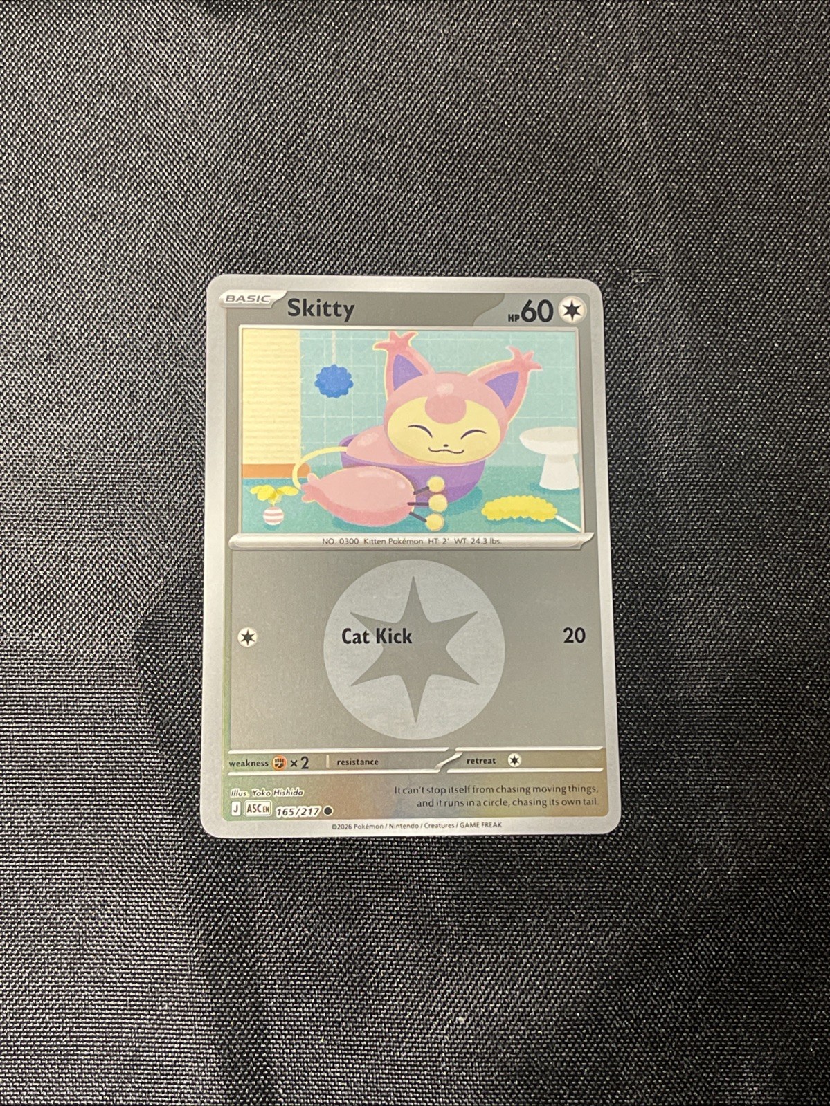 Skitty (Energy Symbol Pattern) 165/217 Ascended Heroes Reverse Holo Pokemon Card