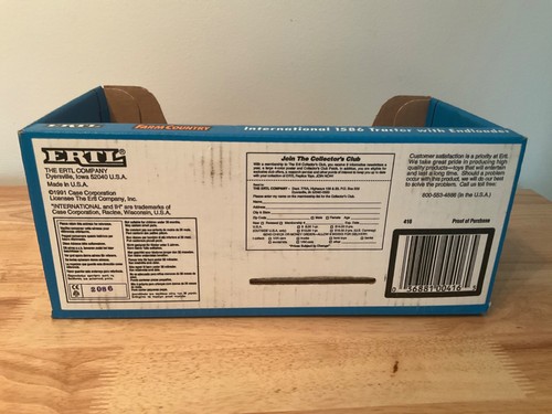 Vintage Ertl International 1586 Tractor with Endloader #416 Still In Box. 1/16 - Picture 8 of 8