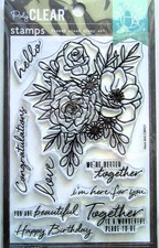 Togetherness Flower Bouquet Clear Stamp Set by Hero Arts CM421 NEW