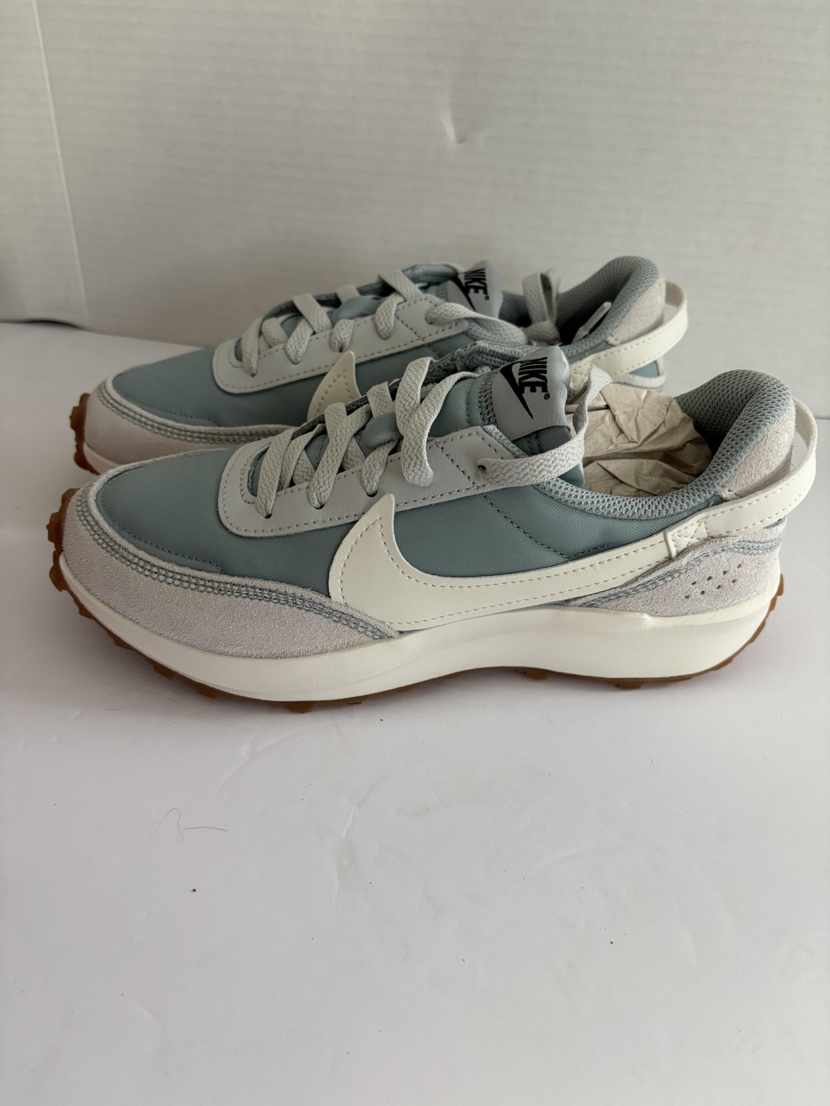 SAOLA Scarpe Nike Waffle Debut donna taglia 6 5 blu chiaro bianco suola gomma sneakers retrò