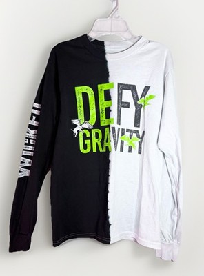 Defy Gravity Wicked Long Sleeve T-Shirt Black and Green Unisex Small