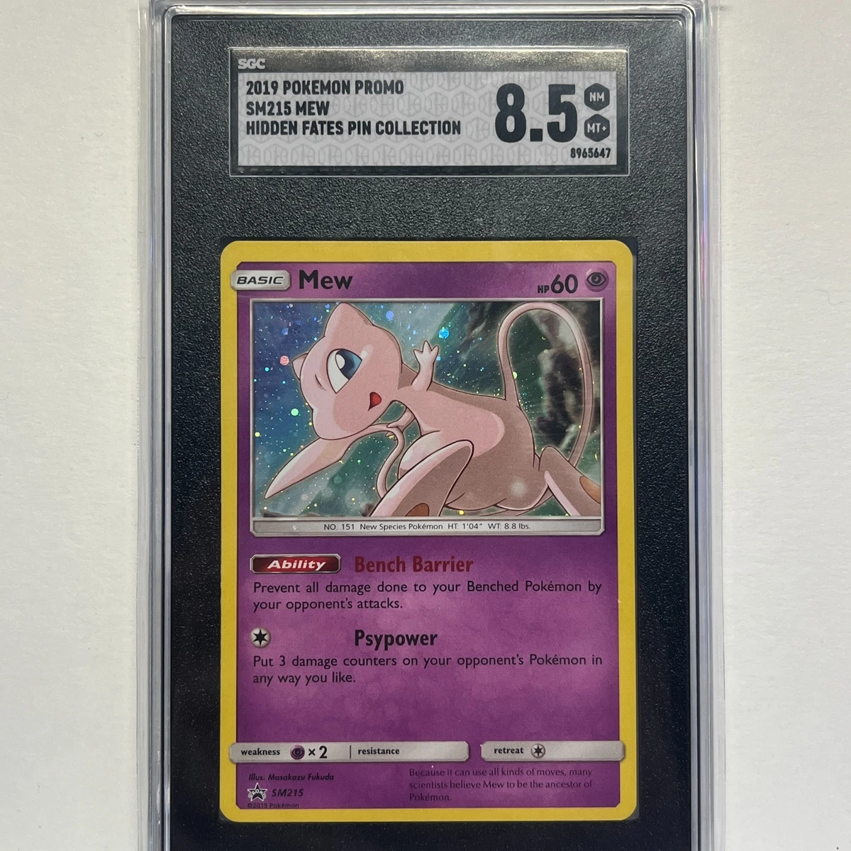 2019 Pokemon MEW SM215 Holo Black Star Promo Sun & Moon SGC 8.5 | eBay