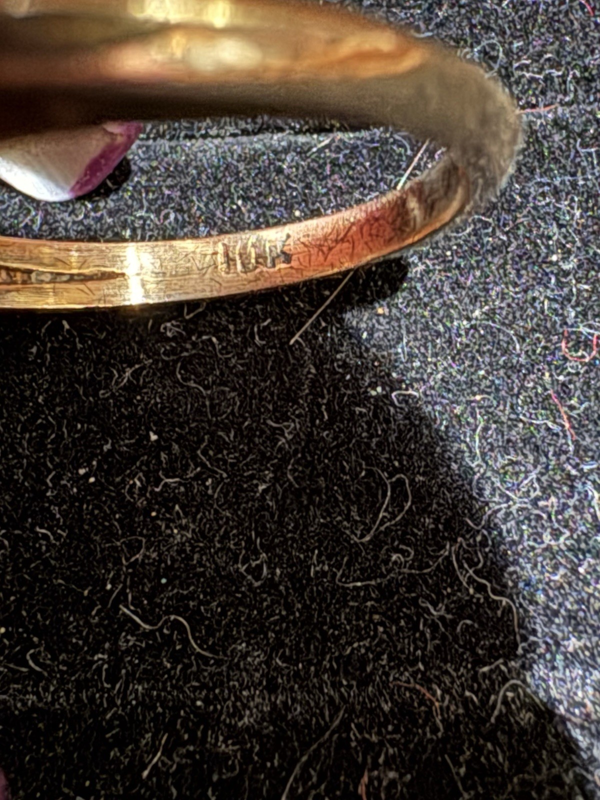 Purple Ruby Flower Cut Solitaire Ring - image 7