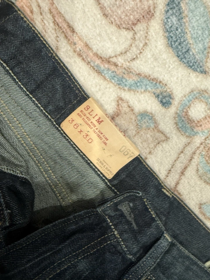 Pantalones de mezclilla ajustados Ralph Lauren para hombre 36 X 30 nuevos Foto 4 de 4