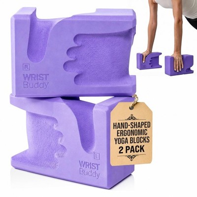 WRISTBuddy Hand-Shaped Ergonomic Yoga Blocks for Optimal Wrist Support During