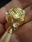 Vintage Runway Dangle Pearl Drop Clip on Earrings  — photo 6