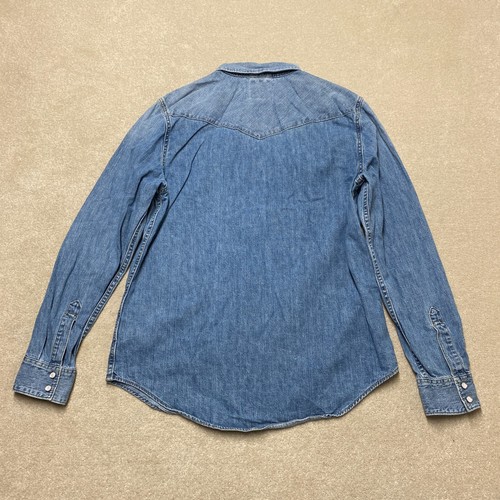 Camisa a Presión Levi's Pearl Para Hombre Grande Azul Calce Ajustado Western Chore Vaquero Denim - Imagen 6 de 13