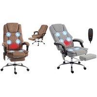 HOMCOM Office Chair w/ 6-Point Vibration Massage and Heat, Executive Desk Chair