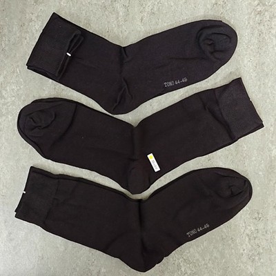 3 Stück TONO Socken schwarz Herren 44-46, Neu & OVP