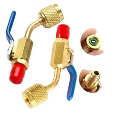  R454B R32 Mini Split Adapter Kit, 2PCS Refrigerant Adapter 1/4" Female to 