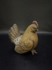Rare Antique Set Japanese Meiji Bronze Statues Rooster Hen Pair 7.5”T 4.5” T — photo 8
