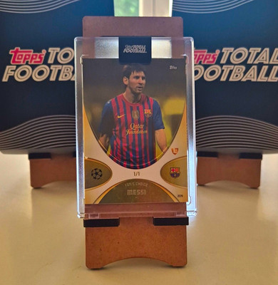 Lionel Messi 1/1 One of One Topps Total Football Fans Choice Barcelona GOLD