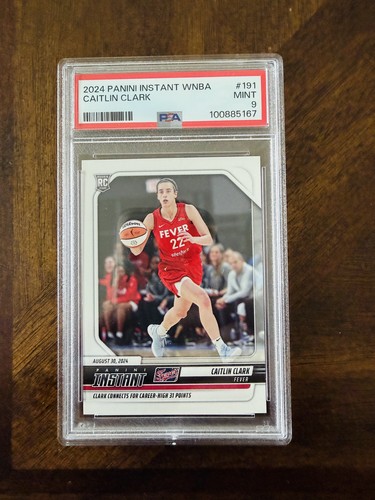 2024 Panini Caitlin Clark RC PSA 9 WNBA #191 Numbered