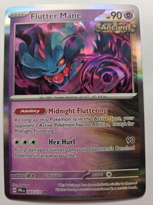 Flutter Mane 043/131 Rare Holo PRE SV: Prismatic Evolutions NM Pokemon Tcg