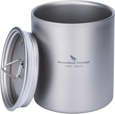 2x iBasingo Pure Titanium Becher 350ml doppelwandig UVP 48£
