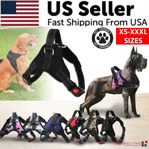 No Pull Dog Pet Harness Adjustable Control Vest Dogs Reflective XS S M Large XXL - Picture 1 of 19