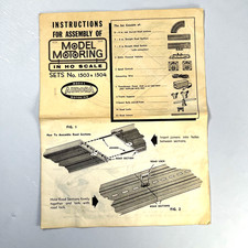 Aurora Model Motoring in HO Scale Instructions for Sets 1503 1504 1960's