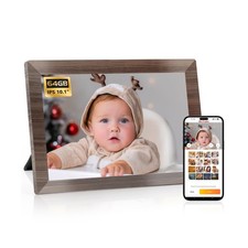 10.1 WiFi Digital Picture Frame, IPS Touch Screen Smart Cloud Digital Photo F...