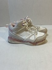 AND1 BIG Girl YOUTH SIZE 3 High Top Basketball Sneakers White/Pink