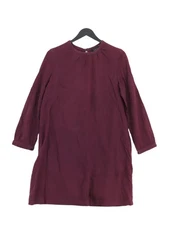 A.P.C. Women's Top L Purple 100% Cotton Long Sleeve Crew Neck Tunic