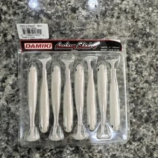 Damiki Anchovy Shad 4'' Fishing Lure 8 Package Color: 101A Pearl White