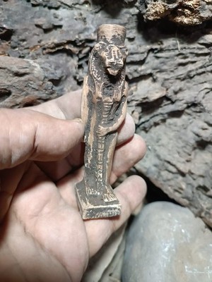 Ancient Egypt Sekhmet Goddess Statue Antiques Rare Antique Pharaonic Unique BC