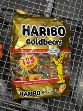 Haribo Gummy bears 125 Individual Bags 3.13lbs