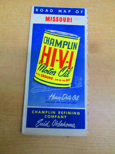 Vtg 1951 Missouri  Champlin Oil Road Map