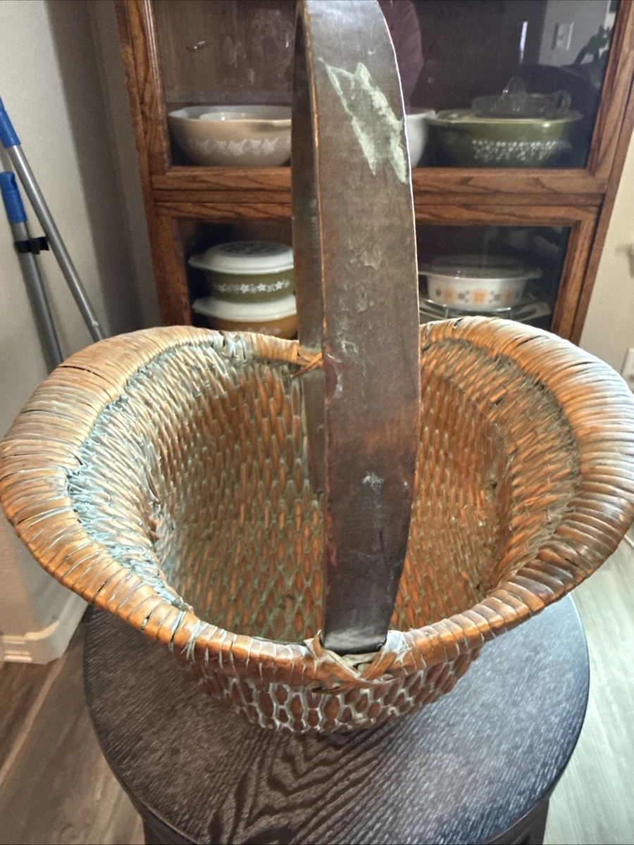 Antique Woven Basket In Collectible Baskets for sale | eBay