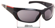 SFx Replacement Sunglass Lenses fits Prada SPS04H - 68mm Wide