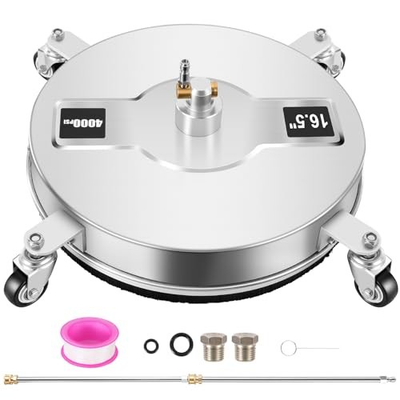 #ad 16.5quot; Pressure Washer Surface Cleaner MAX 4000PSI 4GPM with Extension Wands $87.99