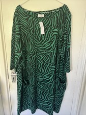NWT Yours Clothing Green Black Jumper Style Dress Size 26 28
