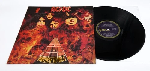 AC/DC Highway To Hell 1979 OZ 1st Press Blue Label Vinyl LP Record VG+ w/ Poster