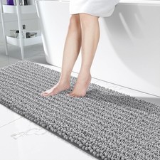 Bathroom Runner Rug 70x24 Inch - Extra Long Non Slip Chenille Bath Mat, Soft