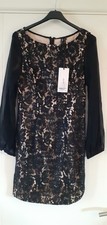 (#Bag 10). ALISA PAN black  Lace dress size 10 chest  32" bnwt